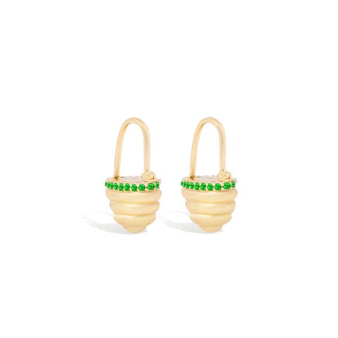 Found Gold Cap Huggie Earring