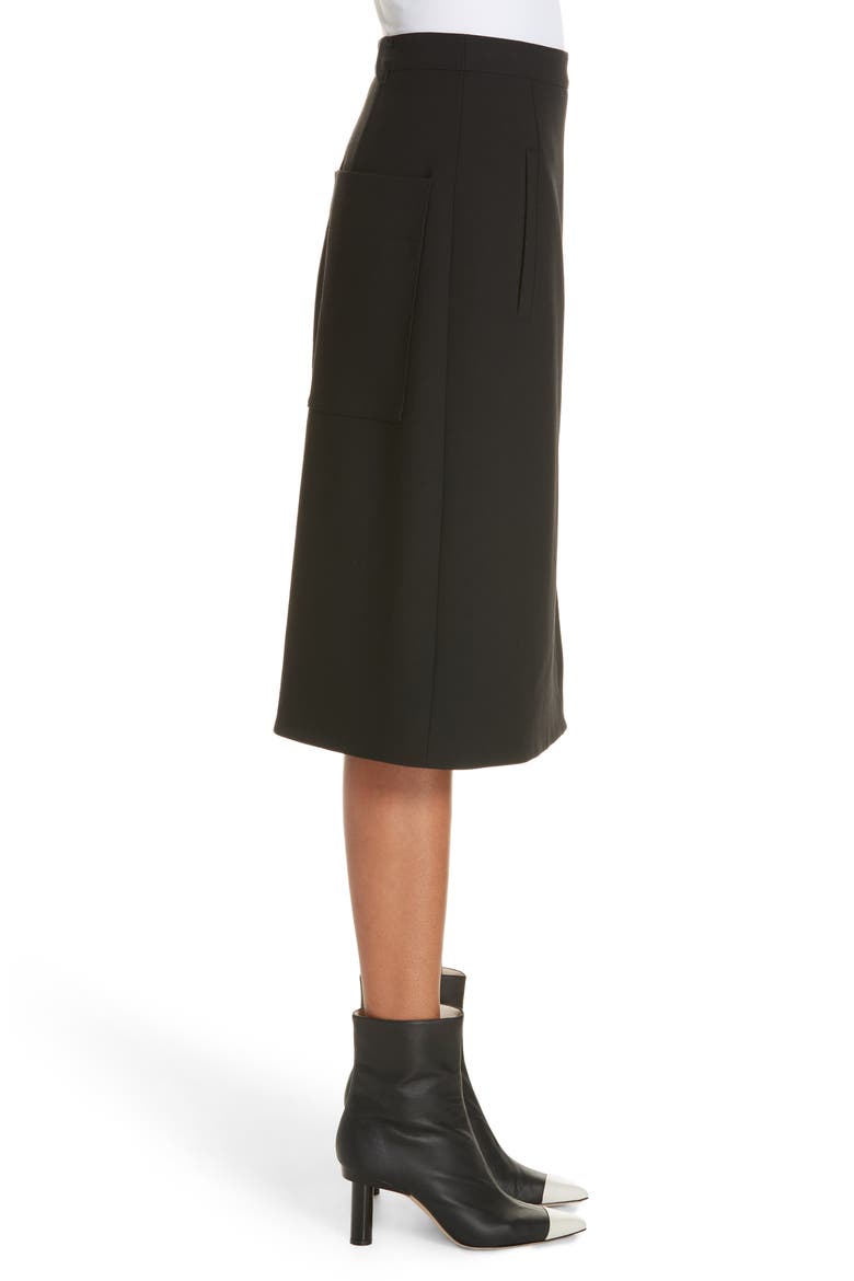 Anson Stretch A-Line Skirt, Alternate, color, BLACK