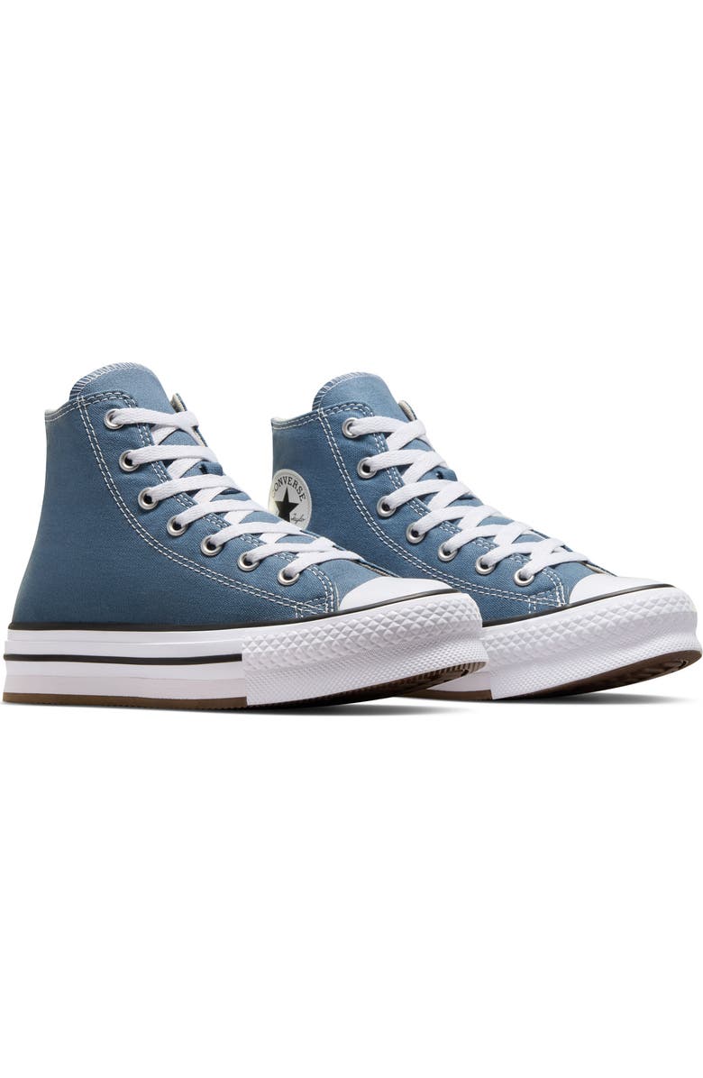 Converse Kids' Chuck Taylor All Star EVA Lift Canvas High Top Platform Sneaker, Alternate, color, Lakeside Blue
