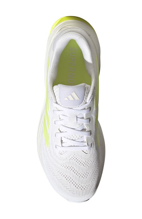 Adidas Originals Adidas Supernova Rise 2 Running Shoe In White/yellow/dash Grey
