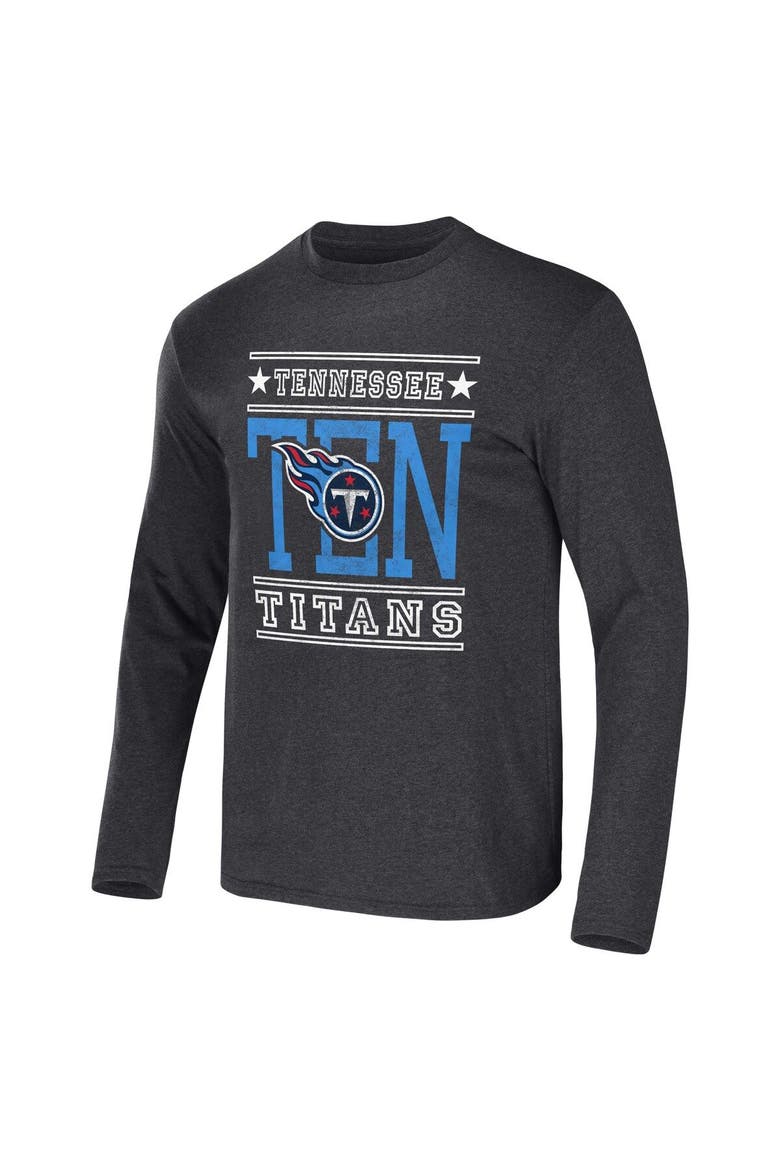 Men's NFL x Darius Rucker Collection by Fanatics Heathered Charcoal Tennessee Titans Long Sleeve T-Shirt, Alternate, color, Heather Charcoal