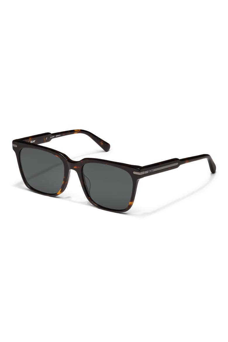 Recap 56mm Small Square Sunglasses, Alternate, color, DARK TORT/ SMOKE