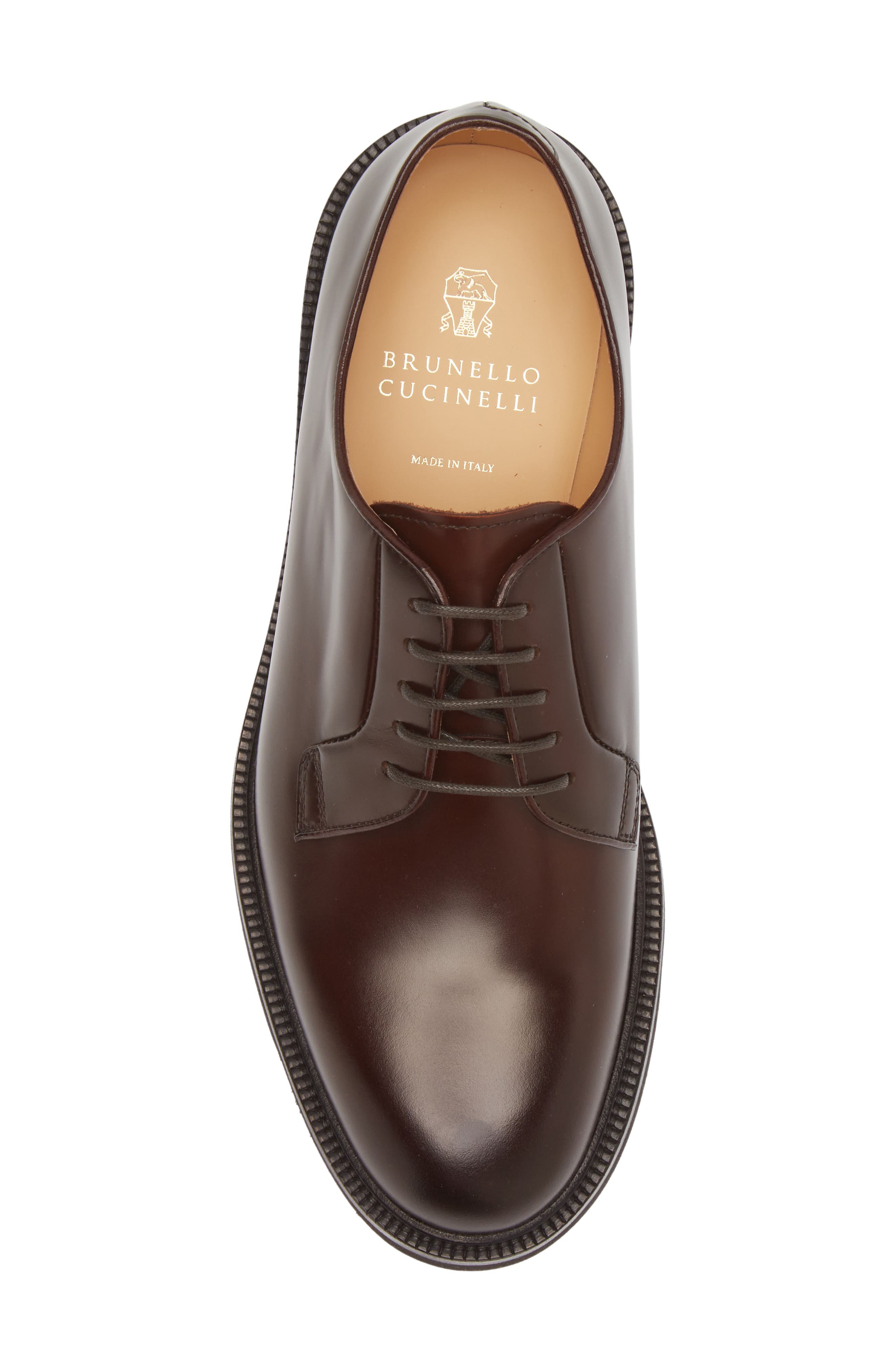 Brunello Cucinelli Leather Derby, Alternate, color, 