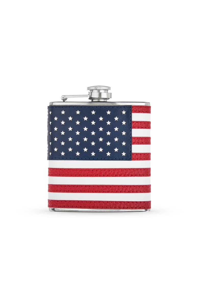 American Flag Flask, Main, color, Multicolor