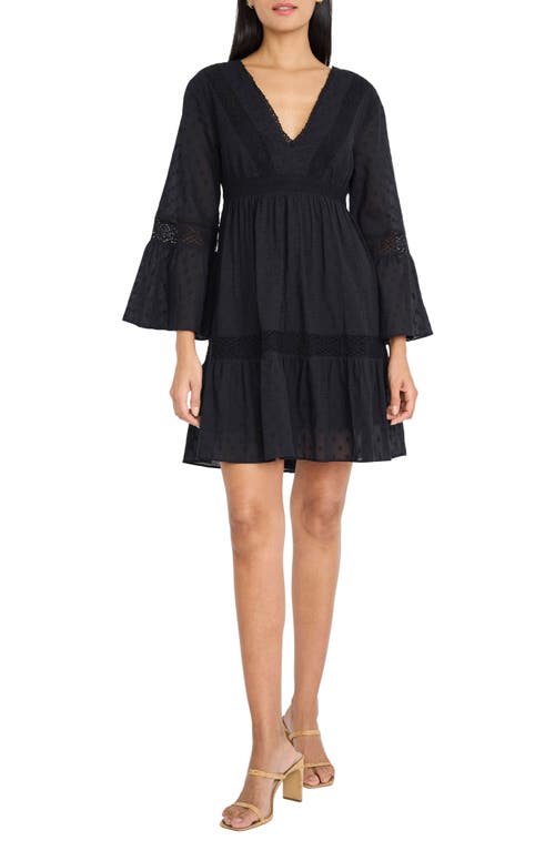 The Good Journey Lace Tiered Long Sleeve Dress in Black  product