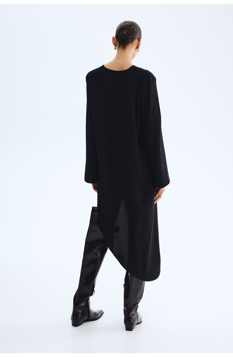 H&M Asymmetric dress, Alternate, color, Black