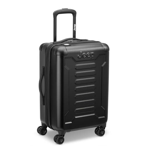 Jeep Jh004c Carry-on 20 Inch Hardside Expandable Luggage With Spinner Wheels In Black