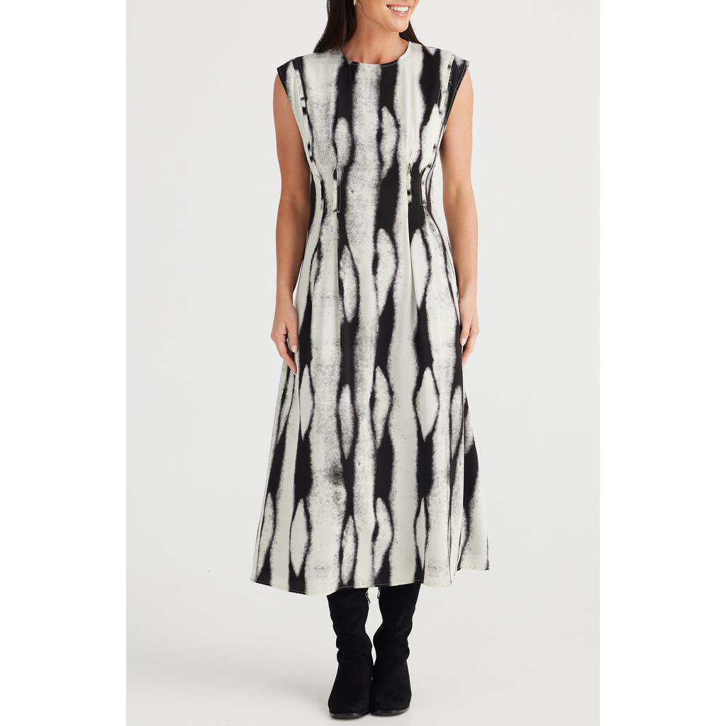 Brave+True Fortuna Sleeveless A-Line Dress in Taipan