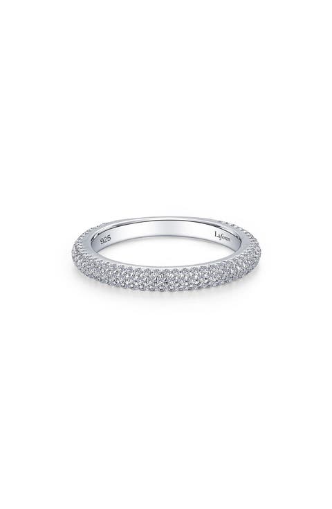 Simulated Diamond Pavé Ring