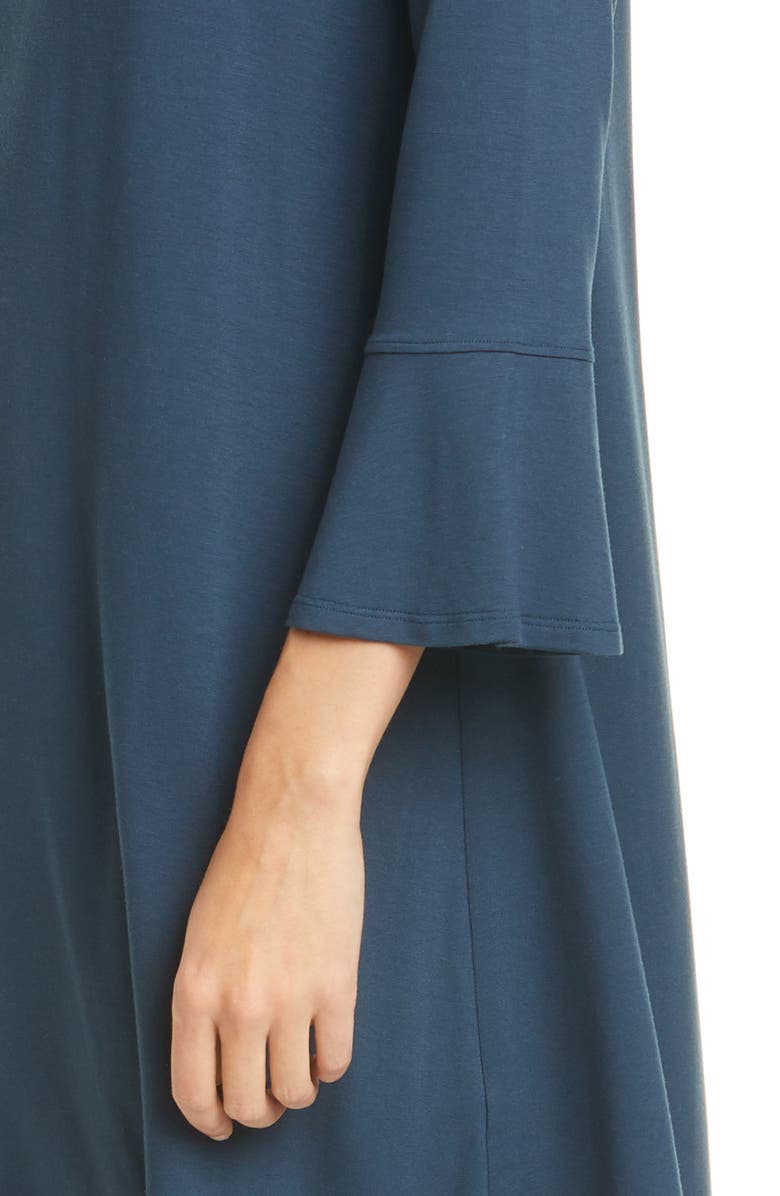 Eileen Fisher Bell Cuff Tencel<sup>®</sup> Lyocell Blend Jersey Dress, Alternate, color,