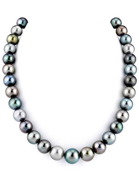 9-12mm Tahitian South Sea Multicolor Pearl Necklace - Premier AAAA Quality
