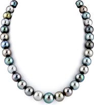 The Pearl Source 9-12mm Tahitian South Sea Multicolor Pearl Necklace - Premier AAAA Quality