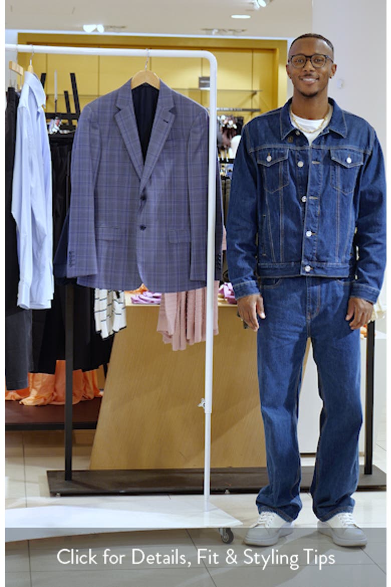 Purple & Grey Check Virgin Wool Sport Coat video