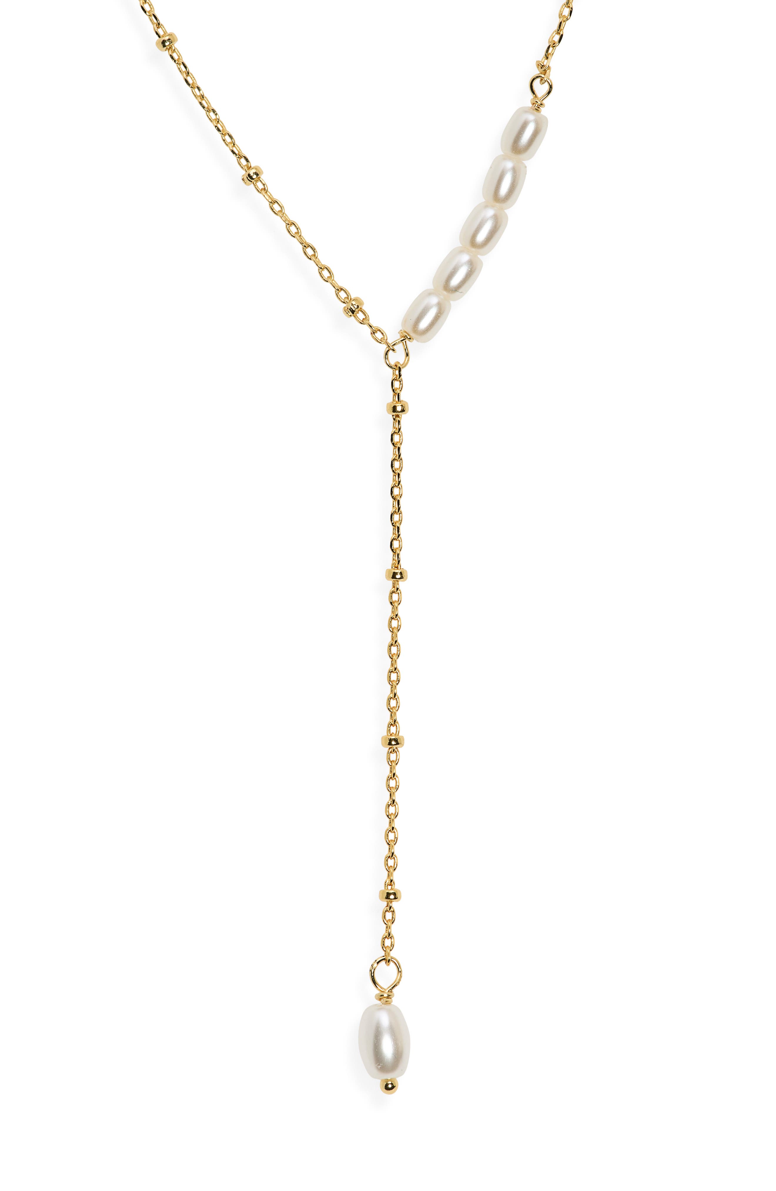 Demi Fine Faux Pearl Y-Necklace