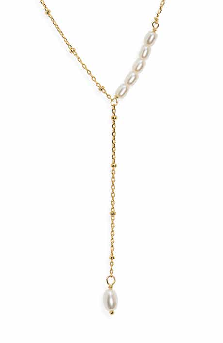 Demi Fine Faux Pearl Y-Necklace