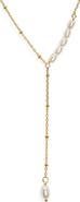 NORDSTROM RACK Demi Fine Faux Pearl Y-Necklace