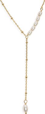 NORDSTROM RACK Demi Fine Faux Pearl Y-Necklace