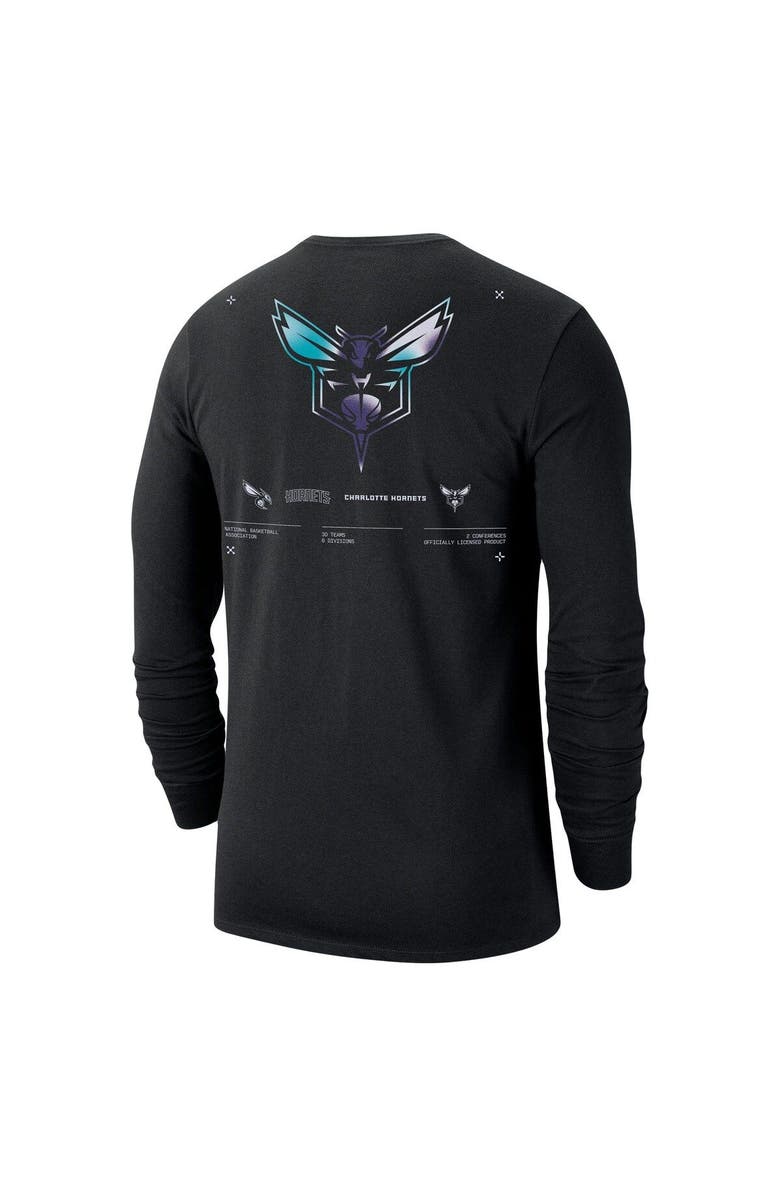 Jordan Brand Men's Jordan Brand Black Charlotte Hornets Essential Air Traffic Control Long Sleeve T-Shirt, Alternate, color, Black