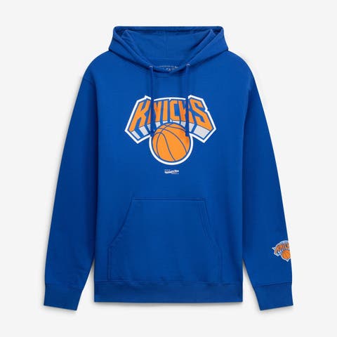 Men's Mitchell & Ness  Blue New York Knicks Fleece Hoodie