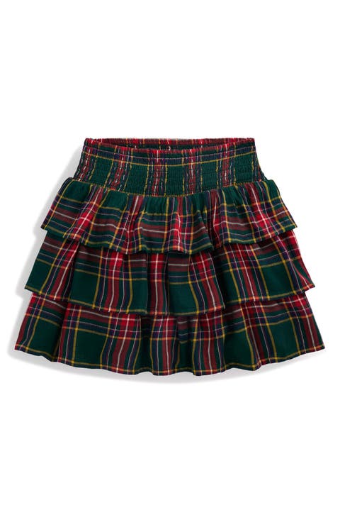 Kids' Smocked Waist Ruffle Skirt