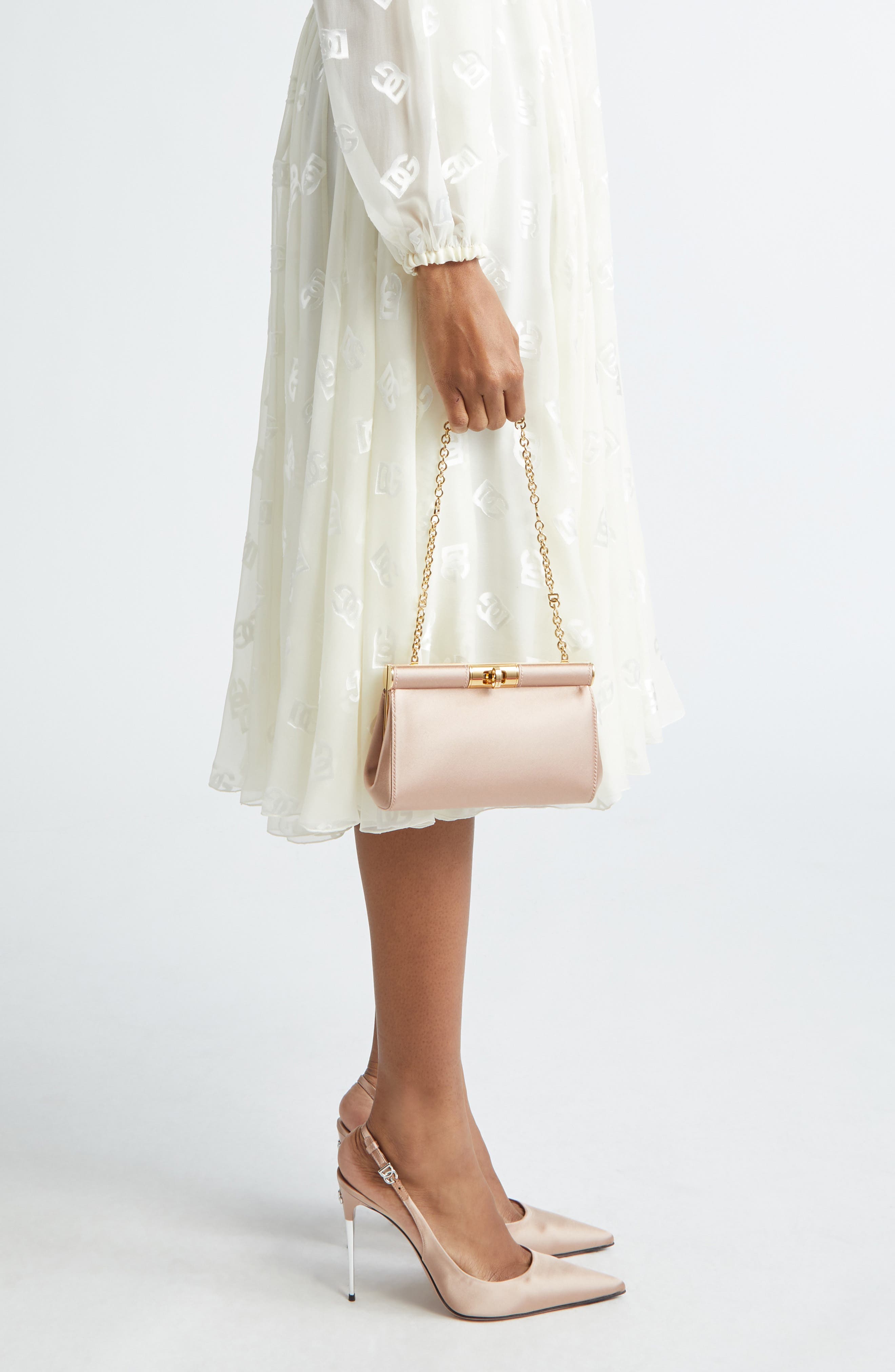 Small Marlene Satin Shoulder Bag, Alternate, color, DARK BEIGE