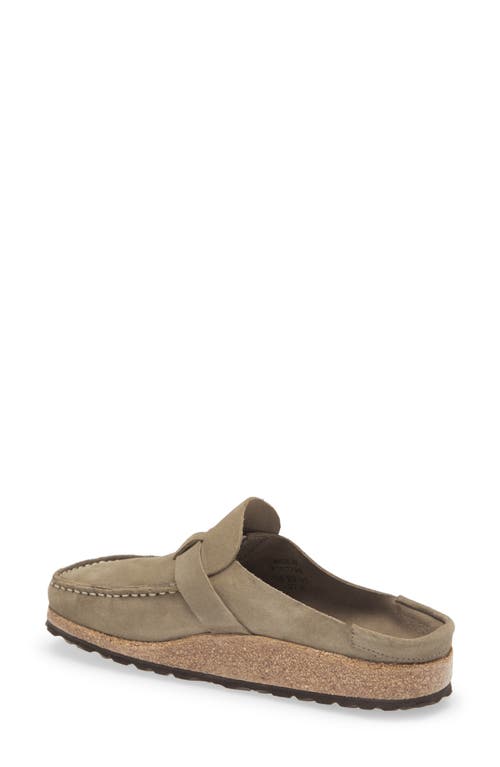Birkenstock Buckley Suede Moccasin Clog In Grey Taupe At Urban Outfitters In Brown