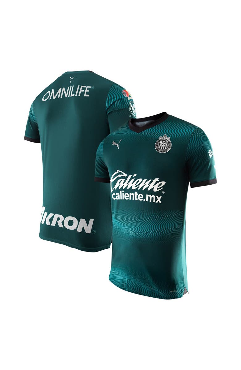PUMA Men's Puma Green Chivas 2023/24 Third Authentic Jersey, Main, color,