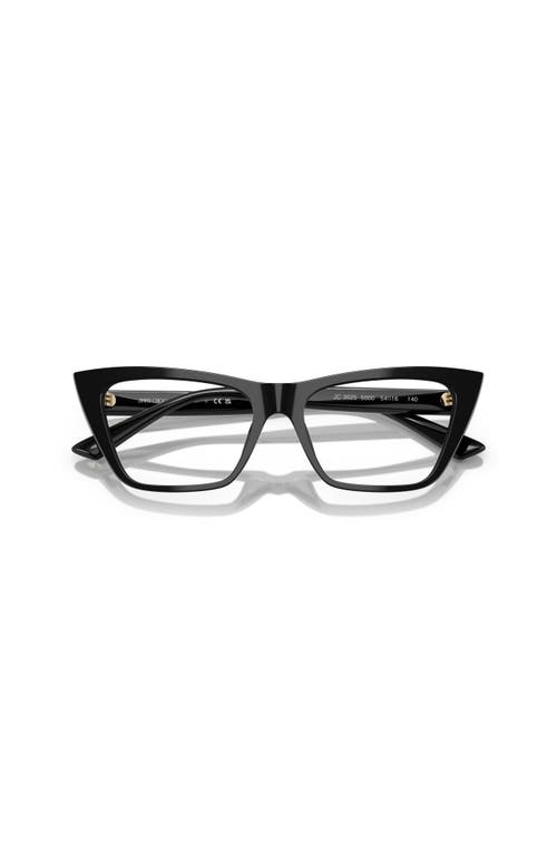 Jimmy Choo 52mm Cat Eye Optical Glasses In Black