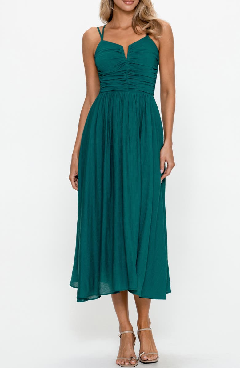 PS By Cupshe Smocked Strappy Midi Dress, Alternate, color,