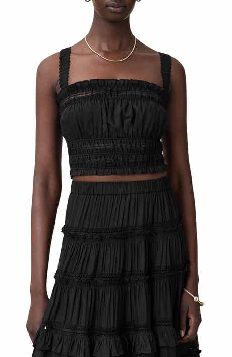 AllSaints Talia Lace Cropped Top