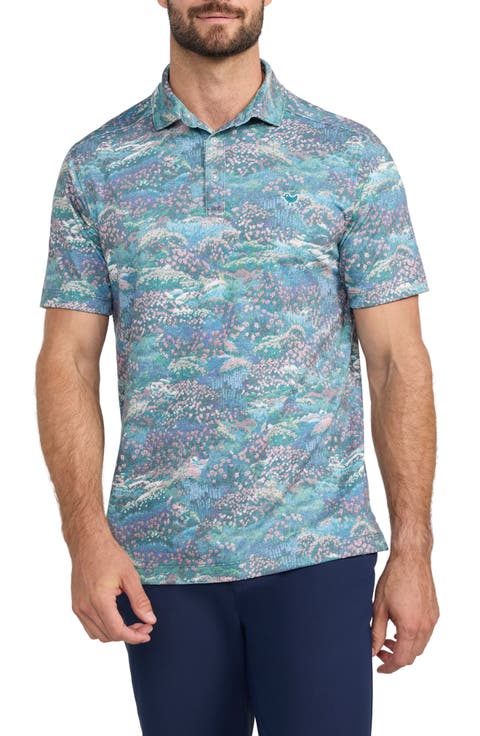 Floral Piqué Performance Golf Polo