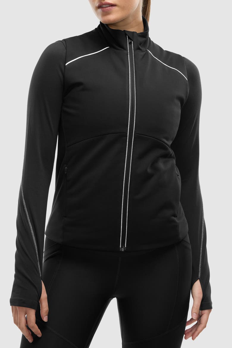 Women's Padded Full Zip Run Vest, Main, color, Black