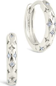 Sterling Forever Blakelyn Cubic Zirconia Hoop Earrings