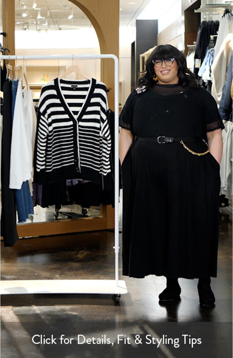 Variegated Stripe Cotton Blend Cardigan, sales video thumbnail