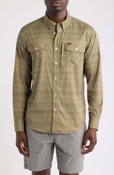Costa UV Stripe Button-Up Shirt