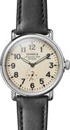 Shinola Runwell Leather Strap Watch, 41mm