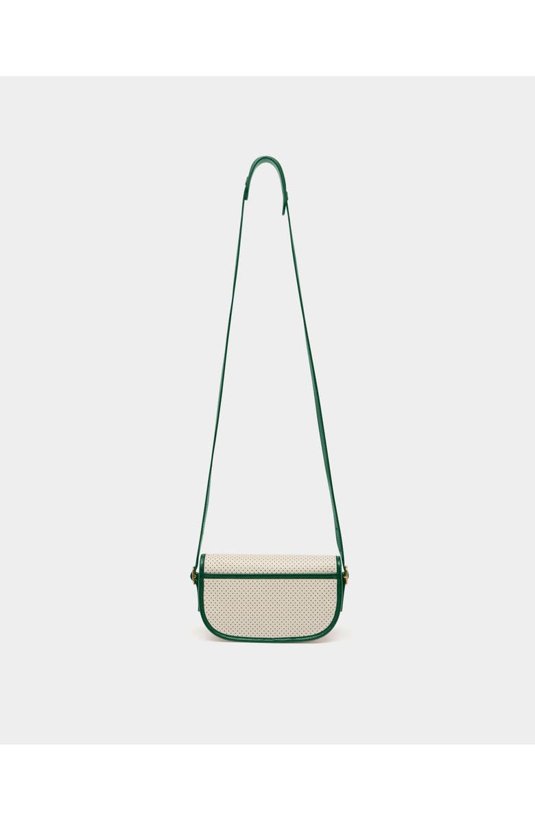 Bally Tennis Collection Minibag in Perforated Leather, Alternate, color, White