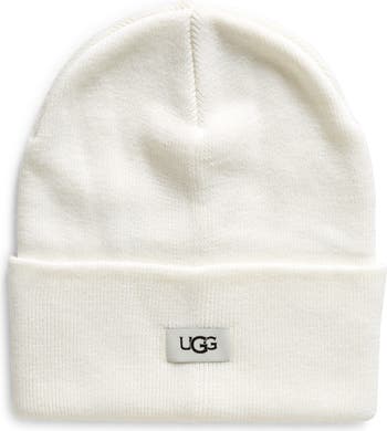 UGG EMBELLISHED KNIT CUFF BEANIE Nwts UGG BEANIE SCATTER LOGO KNIT CUFF HAT ONE SIZE BLACK WOOL  main image 4