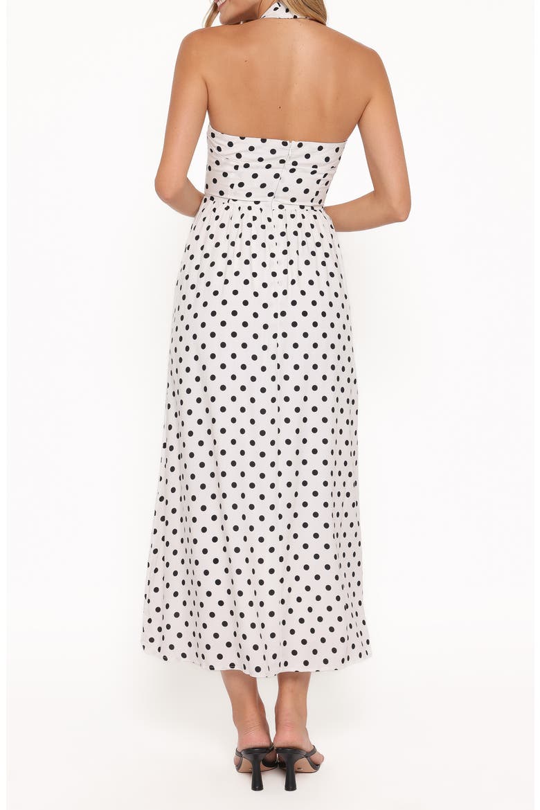 Gemini Polka Dot Halter Dress, Alternate, color, WHITE POLKA DOT