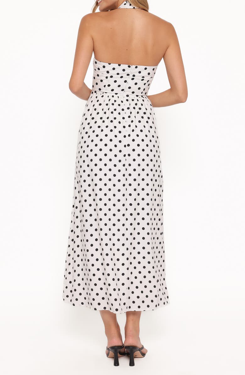 Petal & Pup Gemini Polka Dot Halter Dress, Alternate, color, White Polka Dot