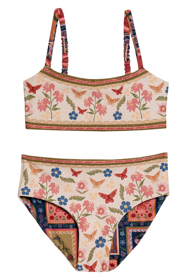 Kids' Sky Reversible Two-Piece Swimsuit, Main, color, IVORY MULTI