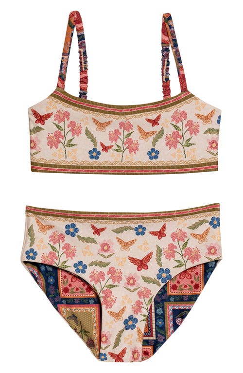 Agua Bendita Kids' Sky Reversible Two-piece Swimsuit In Multi