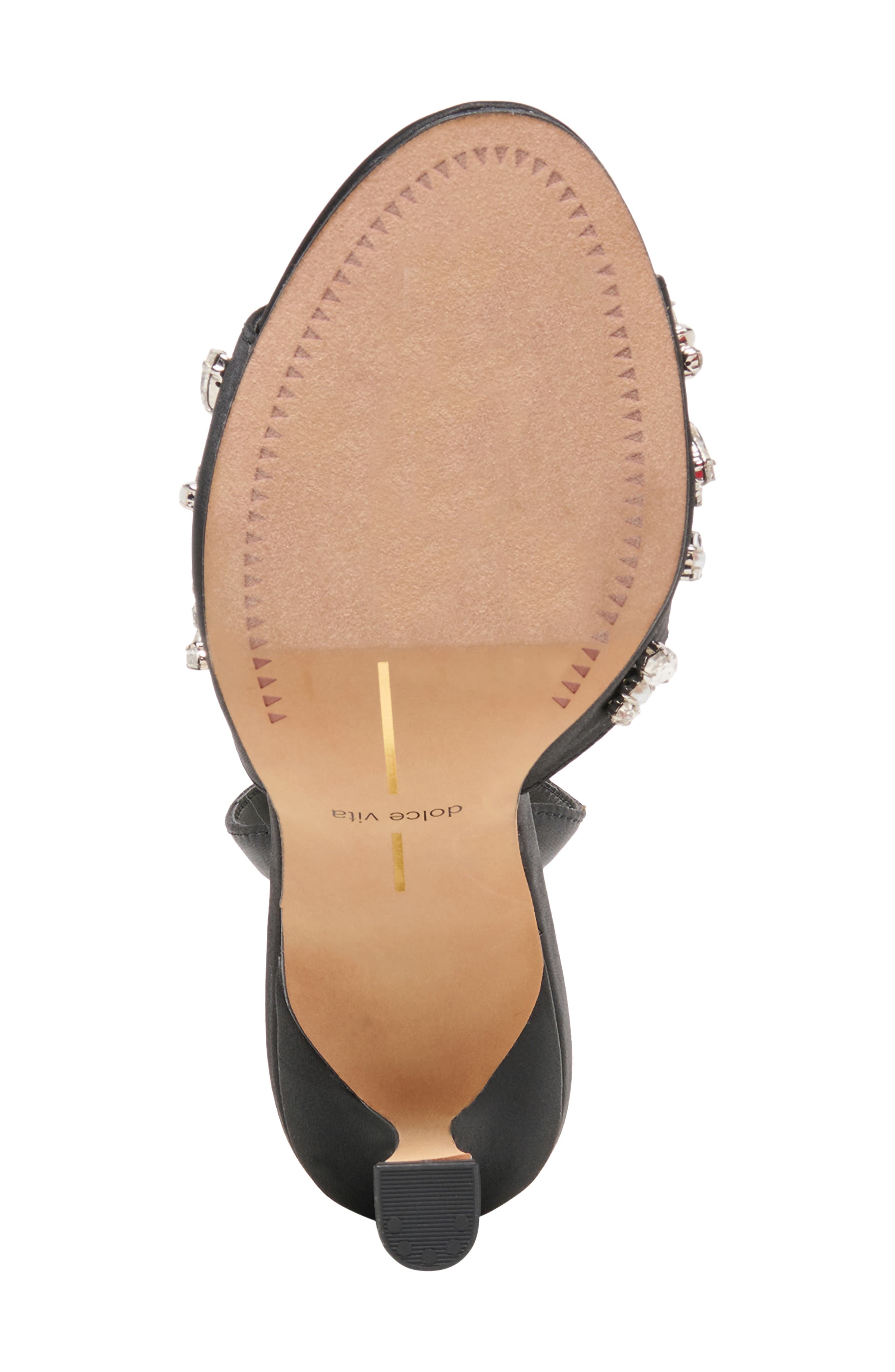 Raily Rhinestone Slingback Sandal, Alternate, color, ONYX SATIN