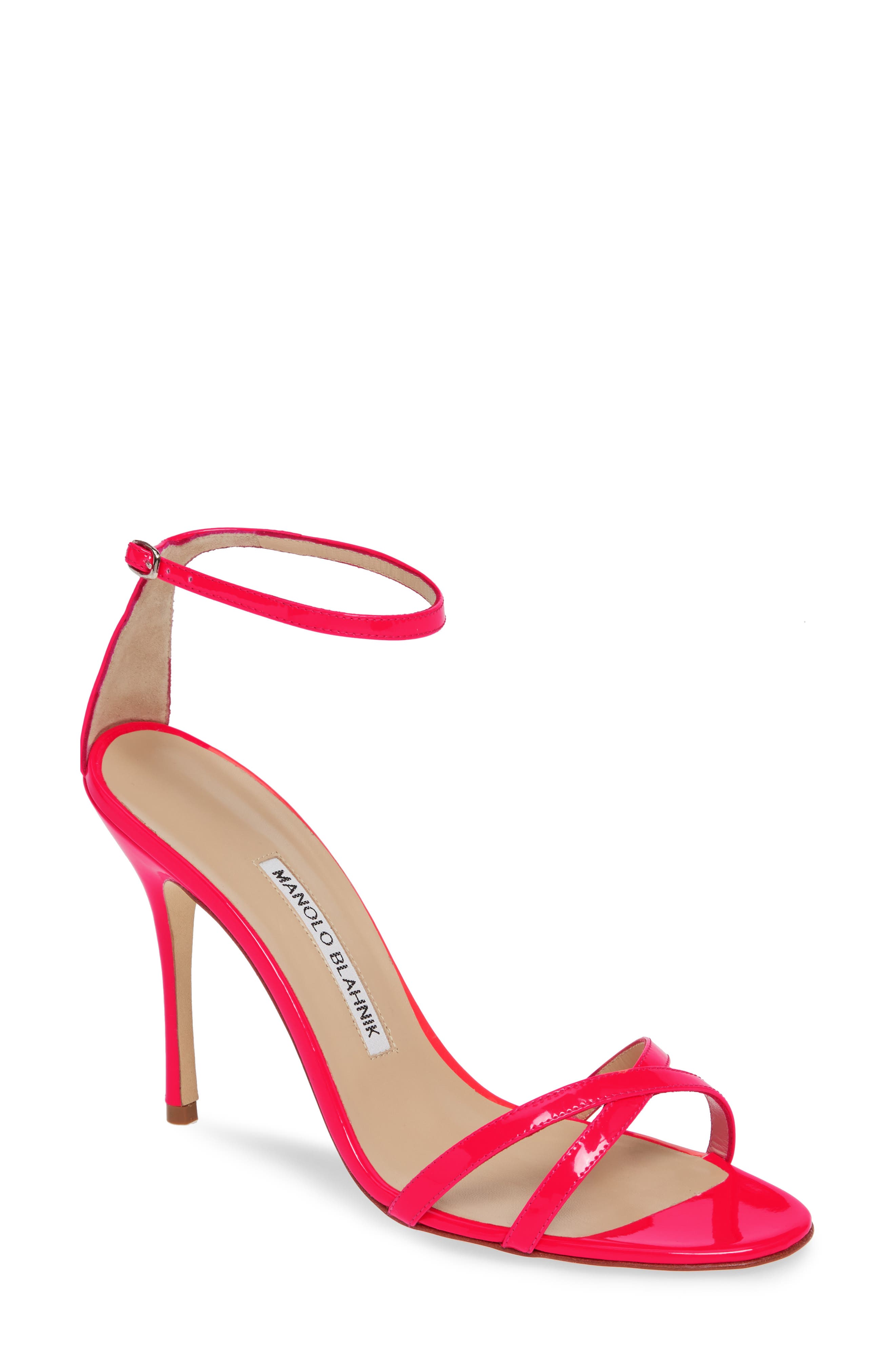 Paloma Neon Ankle Strap Sandal, Main, color, PINK FLUO