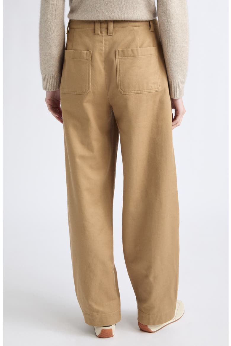 Brushed Cotton Wide Leg Pants, Alternate, color, CAMELETTO
