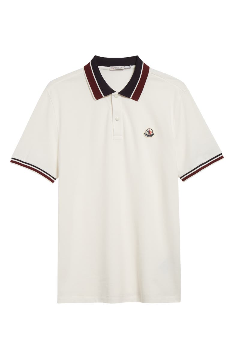 Moncler Tipped Cotton Piqué Polo, Alternate, color,