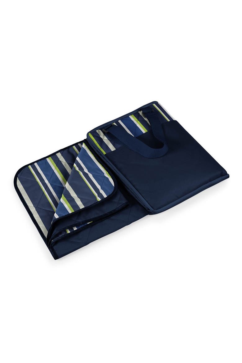 Vista Outdoor Picnic Blanket & Tote, Main, color, BLUE STRIPE PATTERN