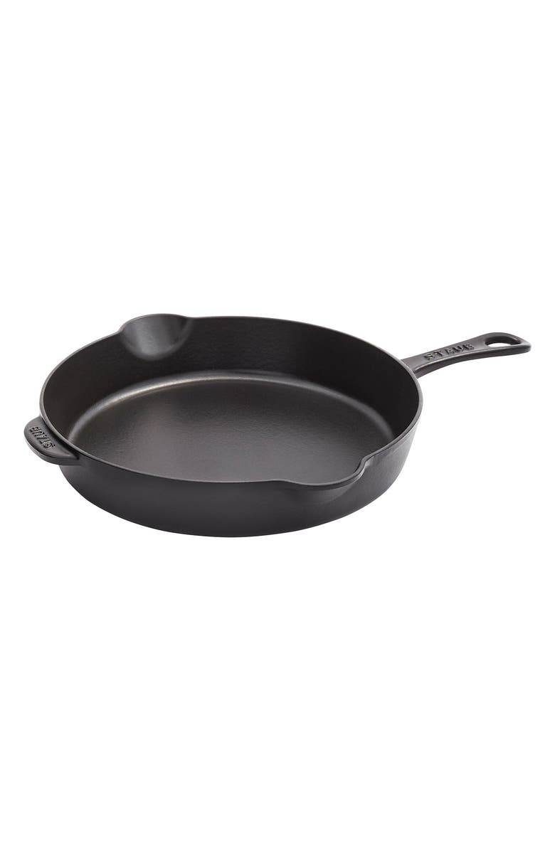 Staub 11-Inch Enameled Cast Iron Fry Pan, Main, color, Matte Black
