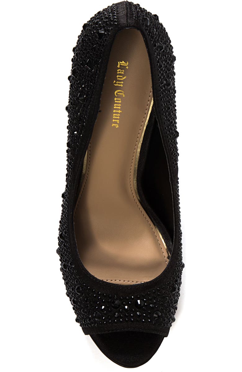 LADY COUTURE Lauren Rhinestone Embellished Platform Sandal, Alternate, color,