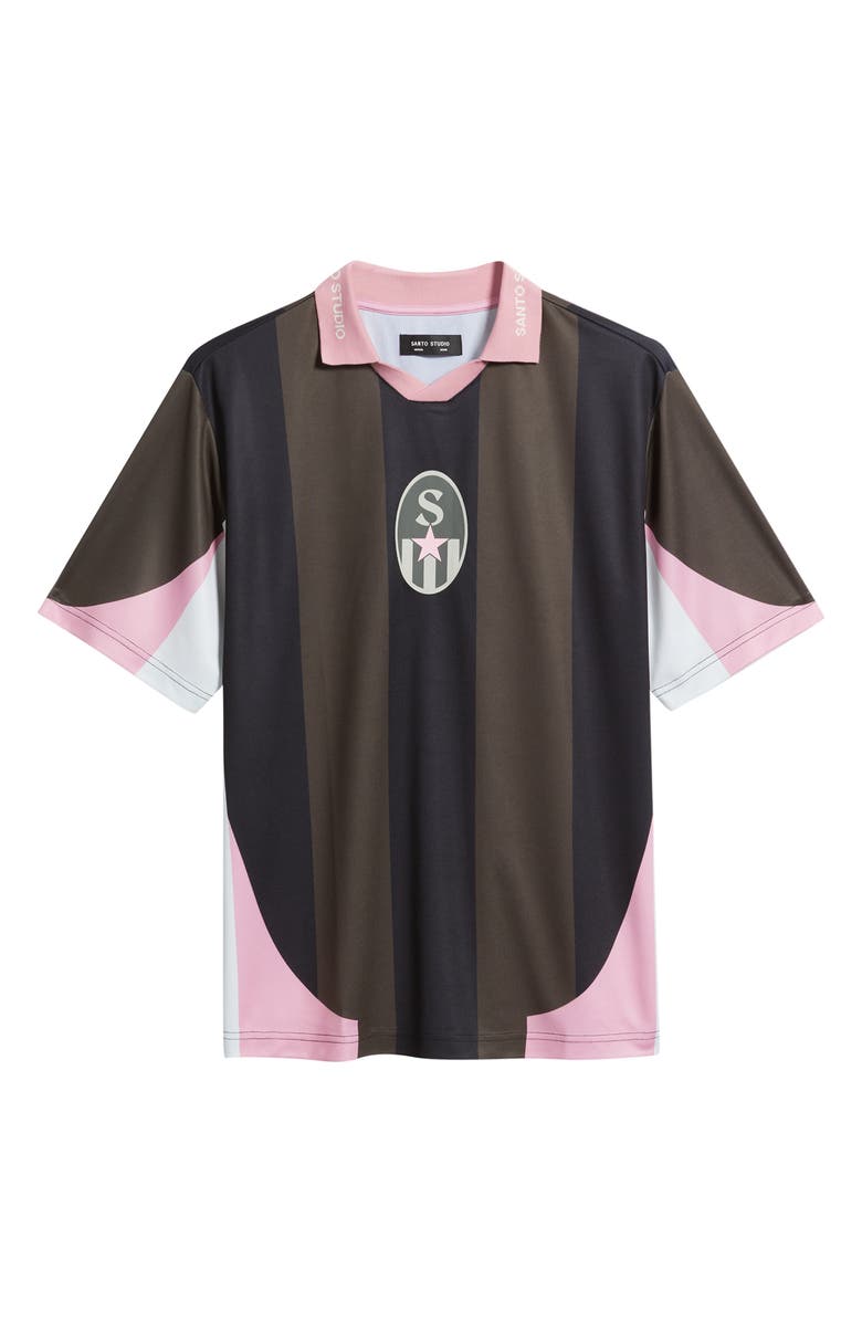 SANTO STUDIO Forever Team Graphic Club Jersey Polo, Alternate, color, Black